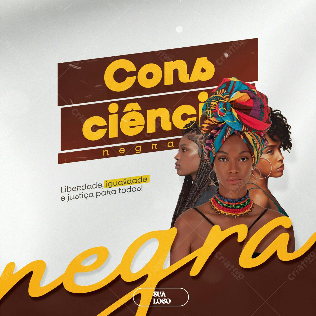Flyer Consciência Negra PSD Editável