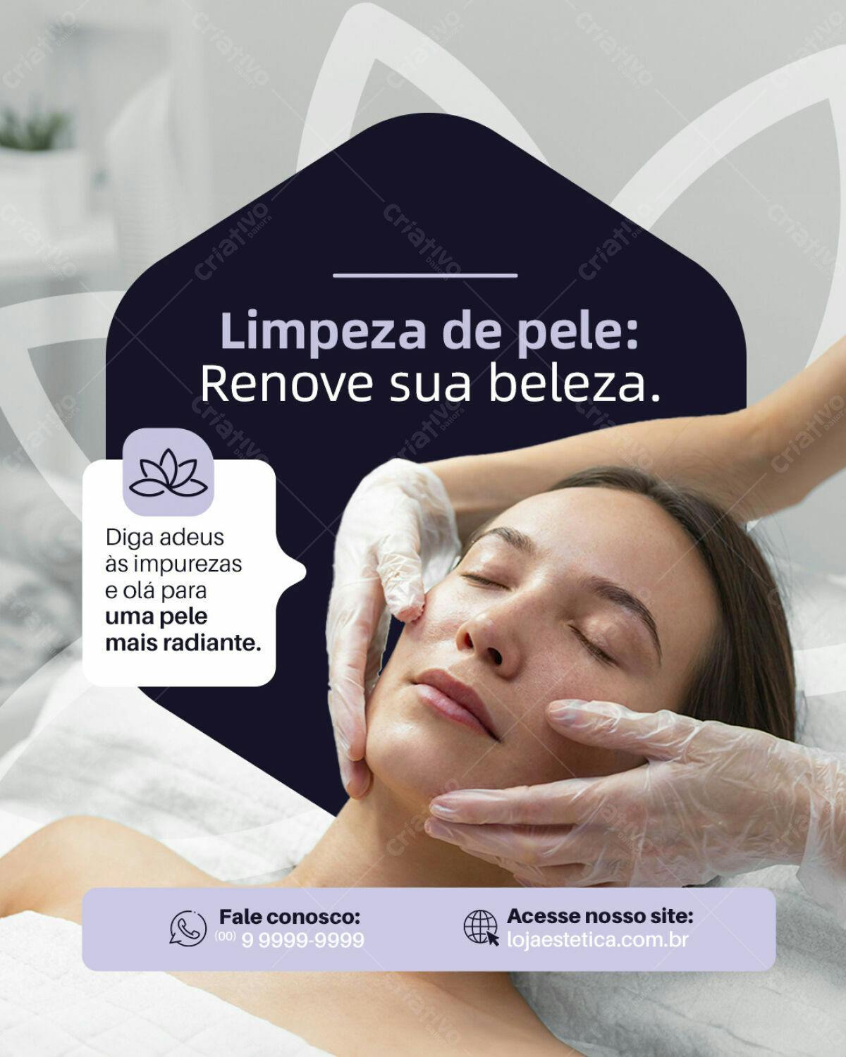 Post para Limpeza de Pele PSD Editável