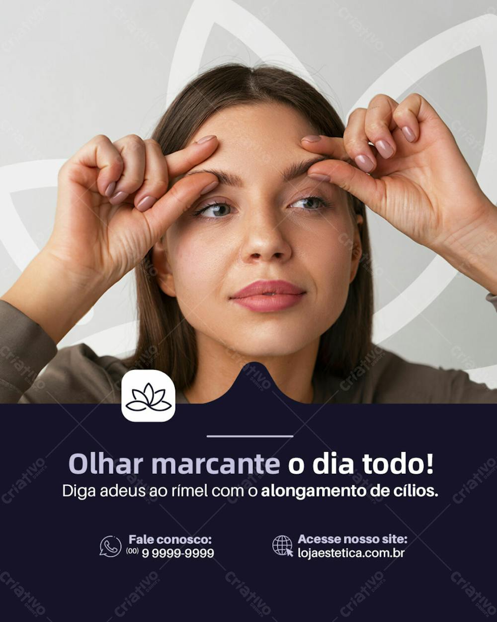 Dermatologista Extensão De Cílios Social Media Feed Psd Editável