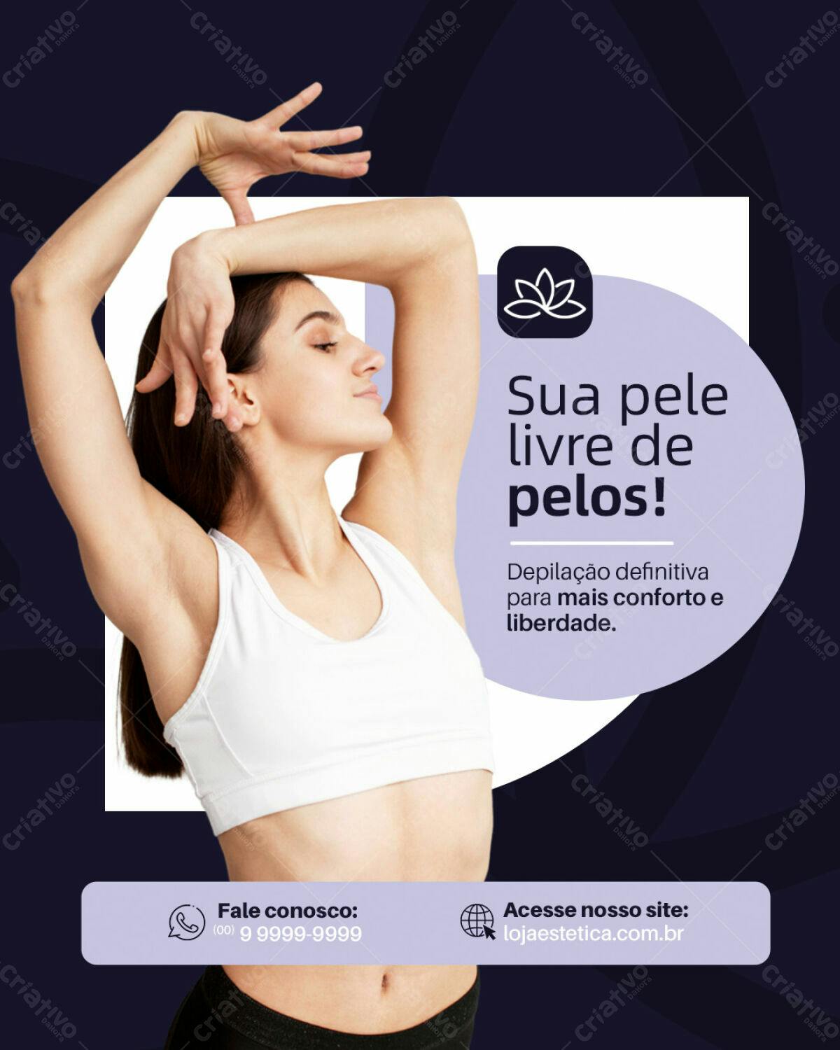 Post para Depilação Definitiva PSD Editável