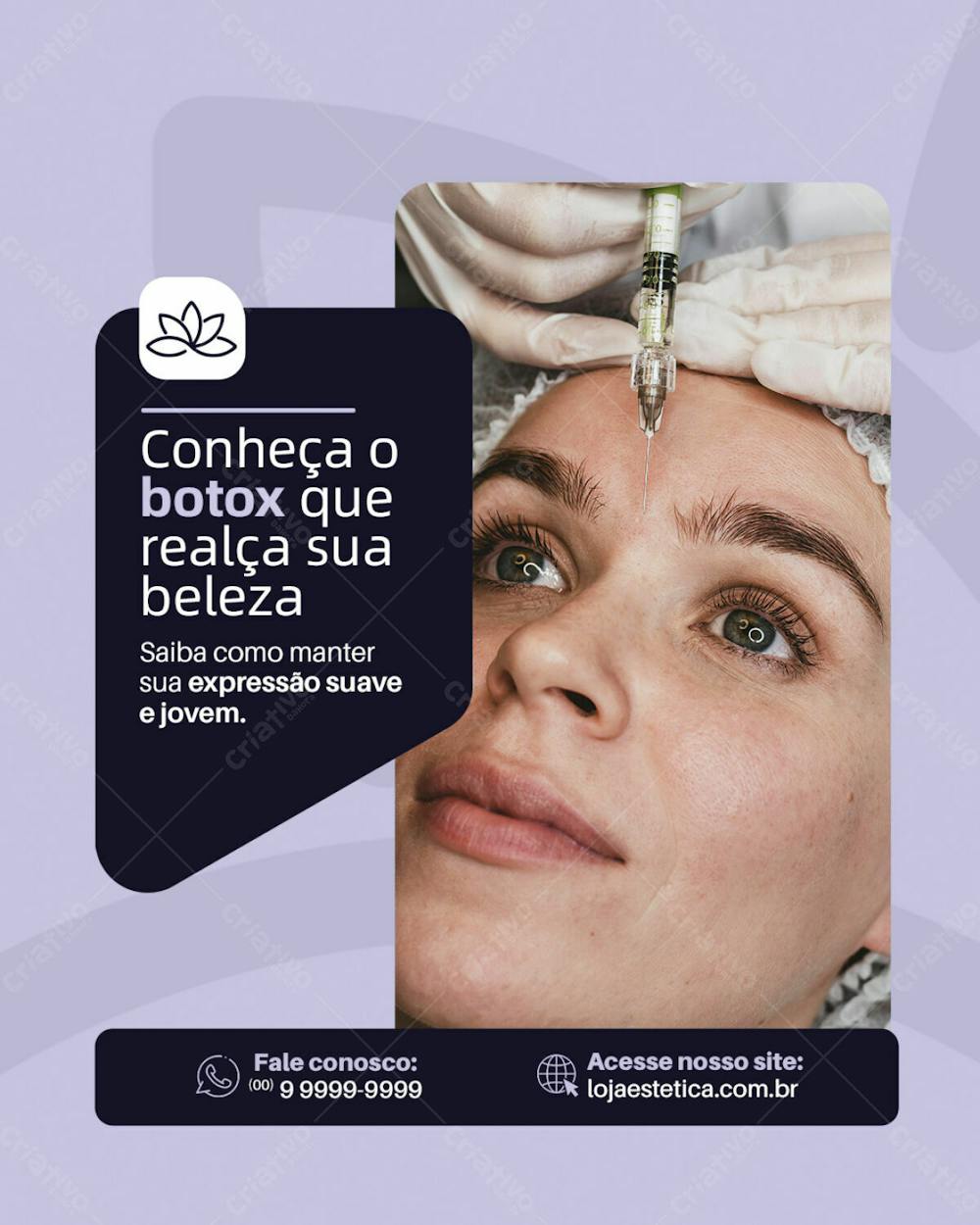 Dermatologista Botox Pele Feed Social Media Psd Editável