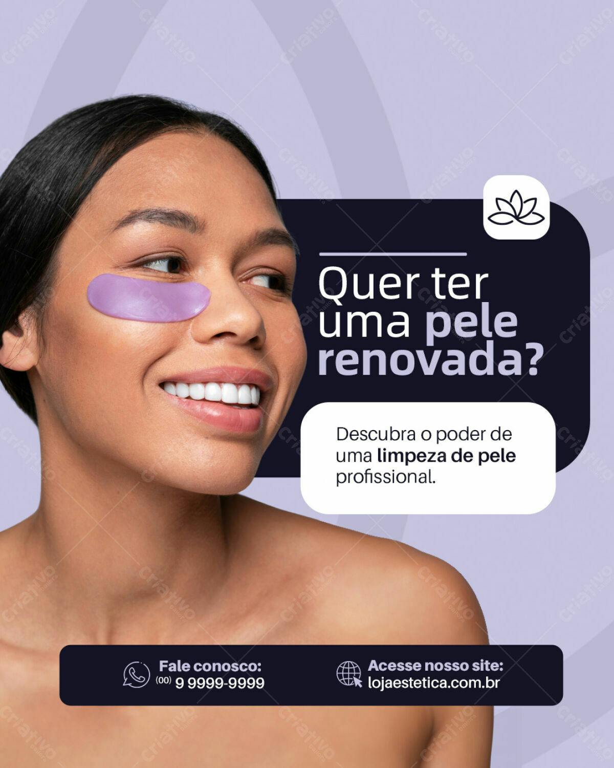 Post para Redes Sociais Limpeza de Pele PSD Editável
