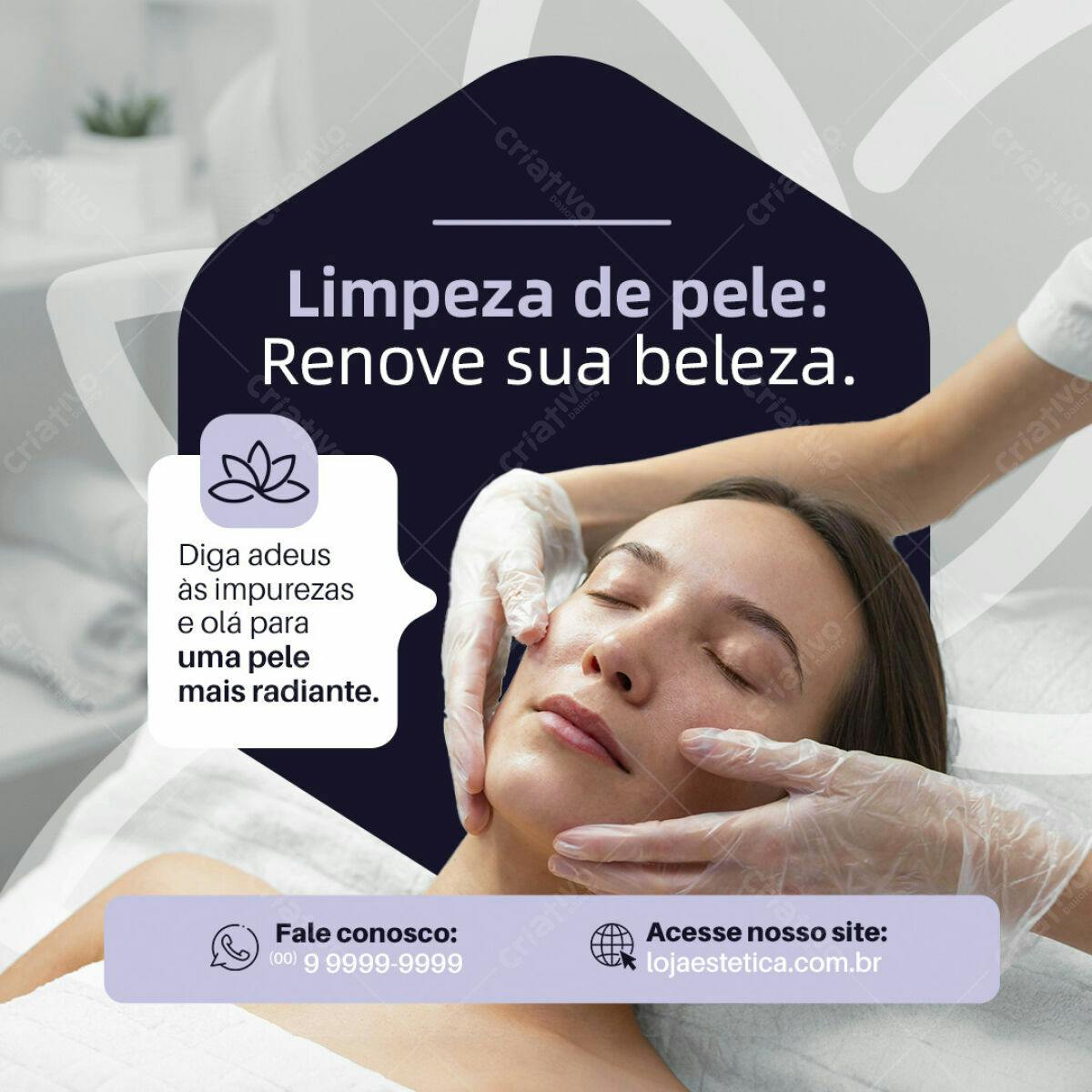 Post para Limpeza de Pele PSD Editável