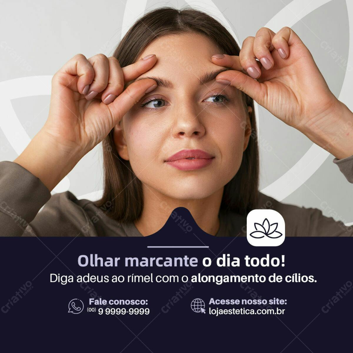 Post para Instagram Alongamento de Cílios PSD Editável