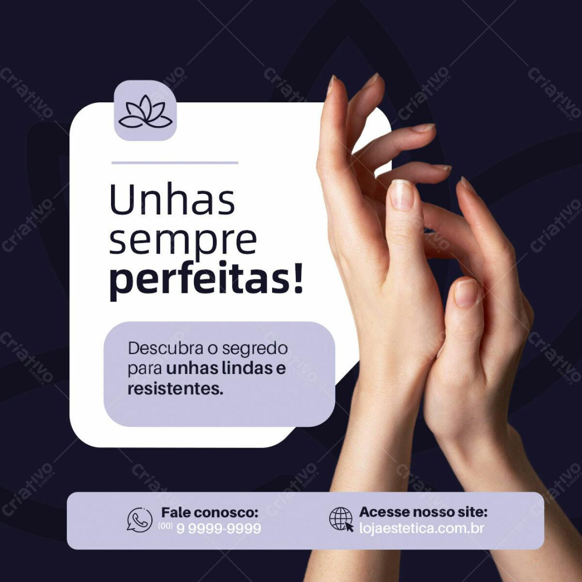 Post para Unhas Perfeitas PSD Editável