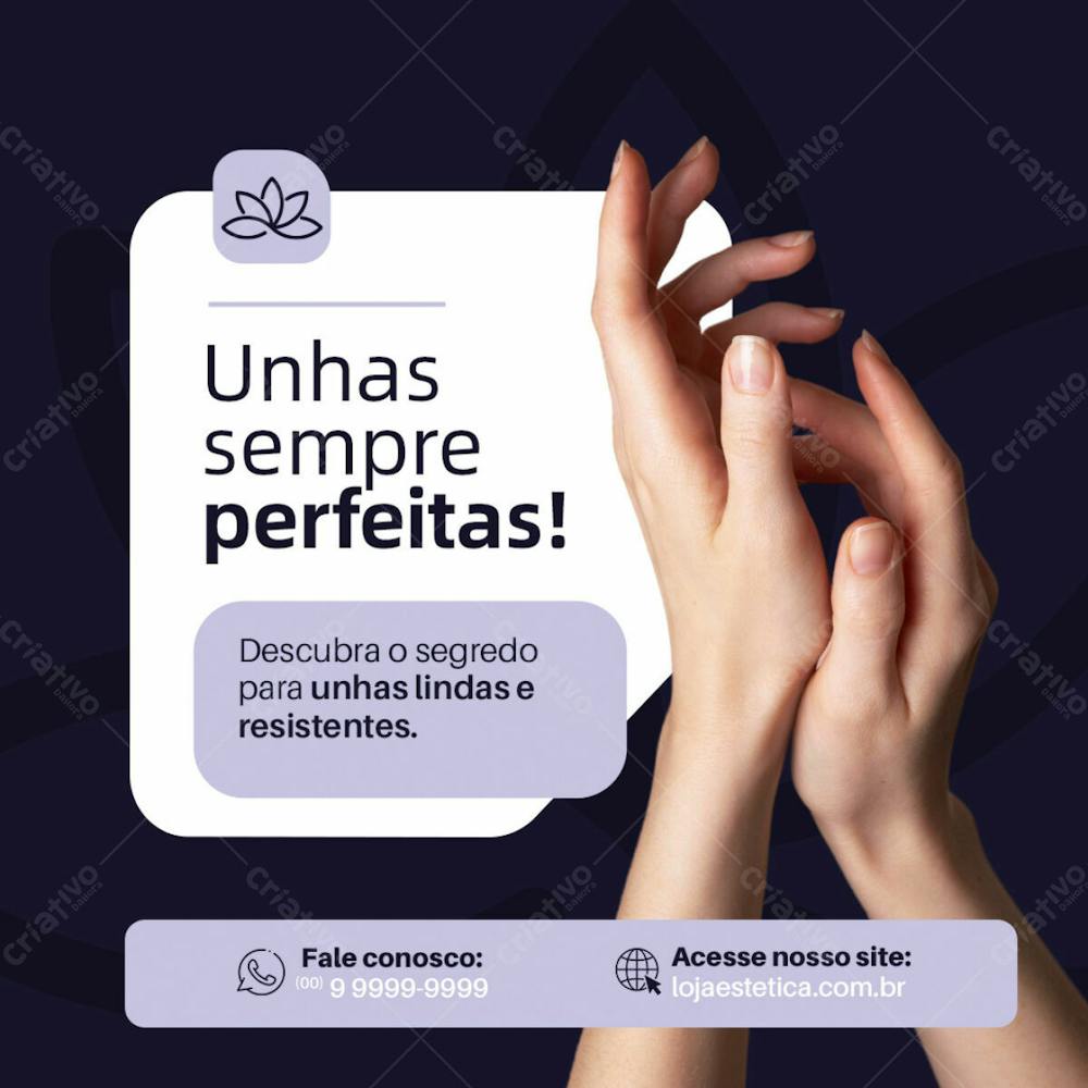 Dermatologista Unhas Feed Psd Editável