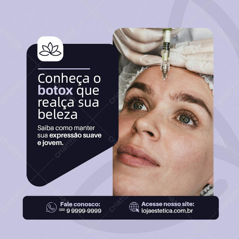 Dermatologista Botox Feed Psd Editável