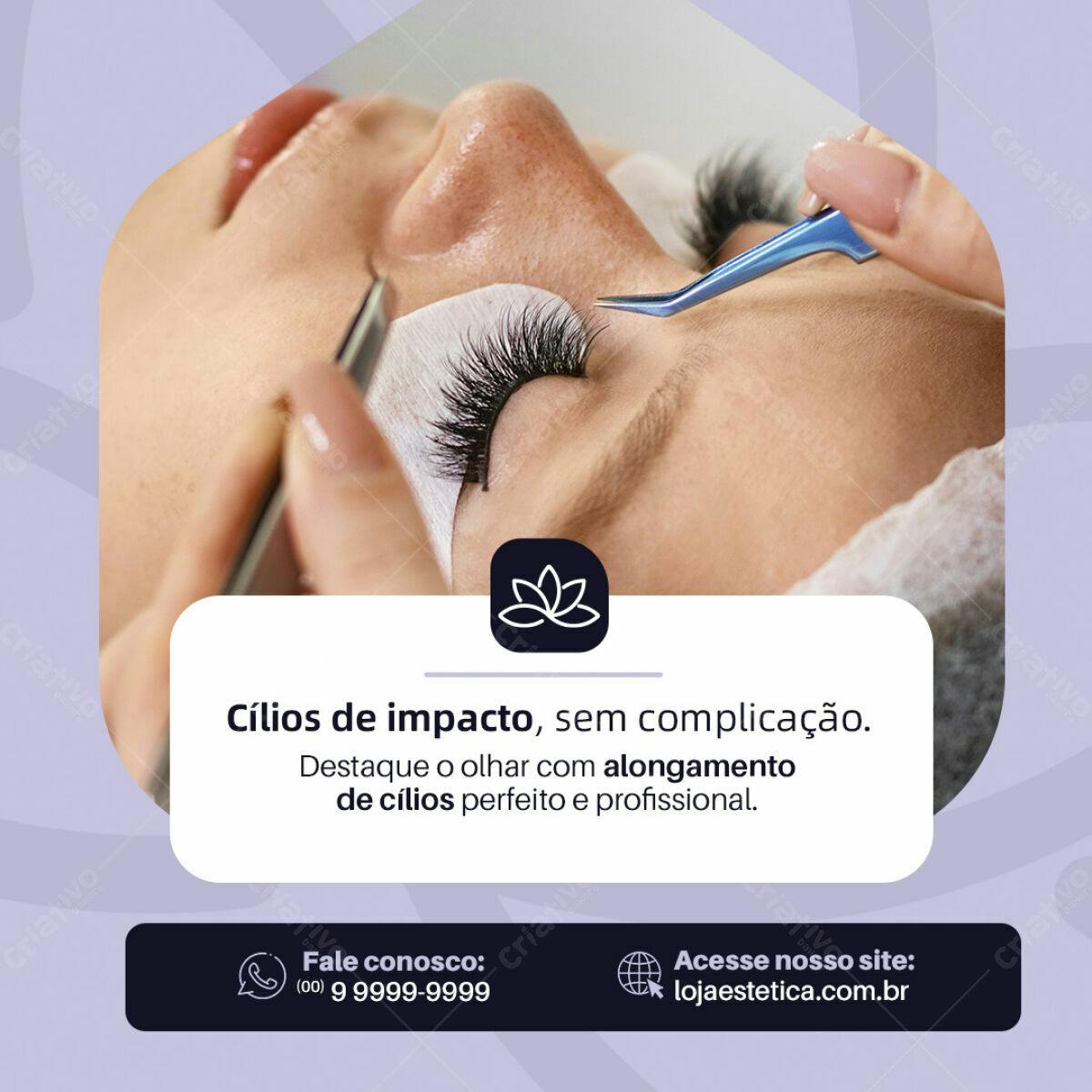 Post para Instagram Cílios PSD Editável