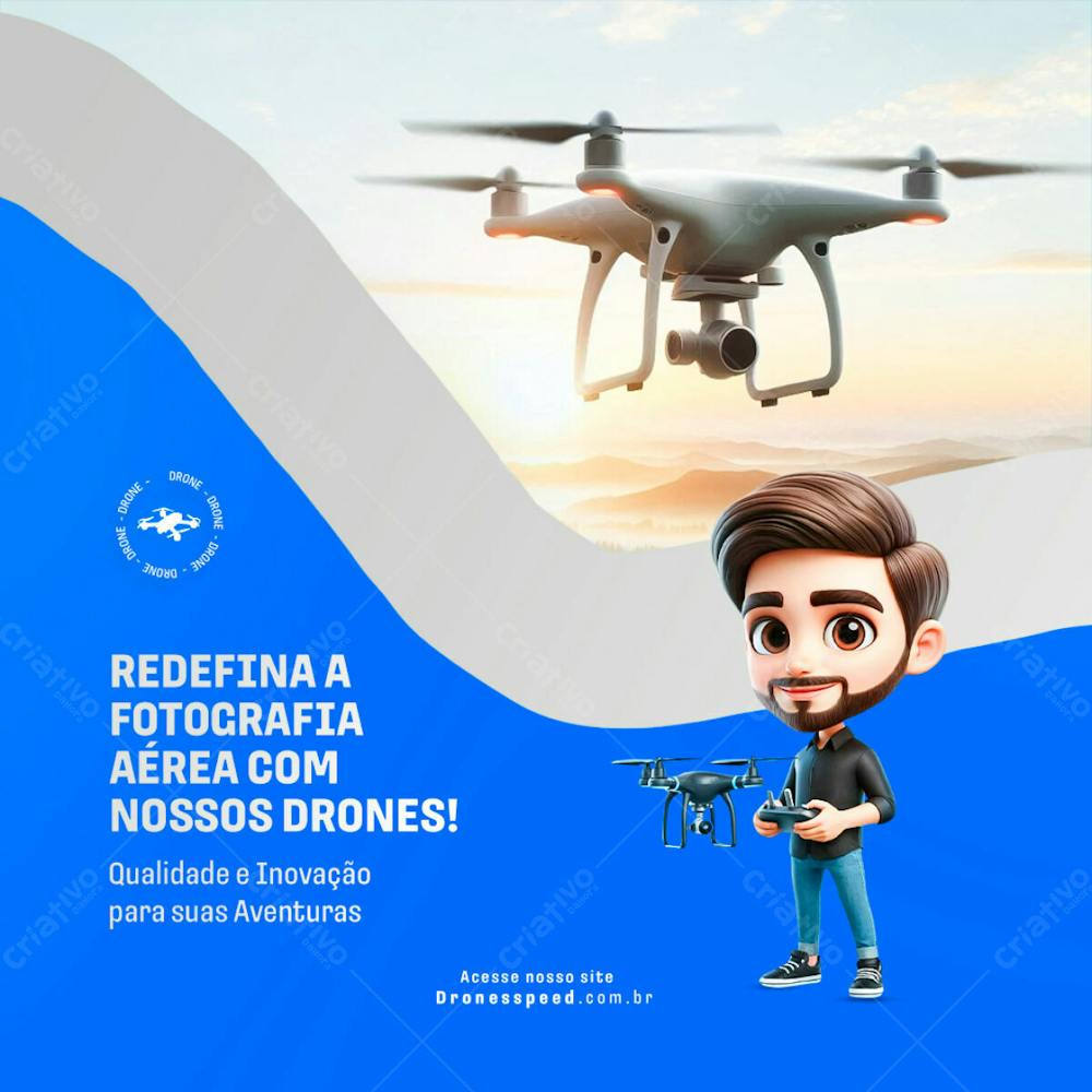 Redefina A Fotografia Aérea Com Nossos Drones Psd Editável