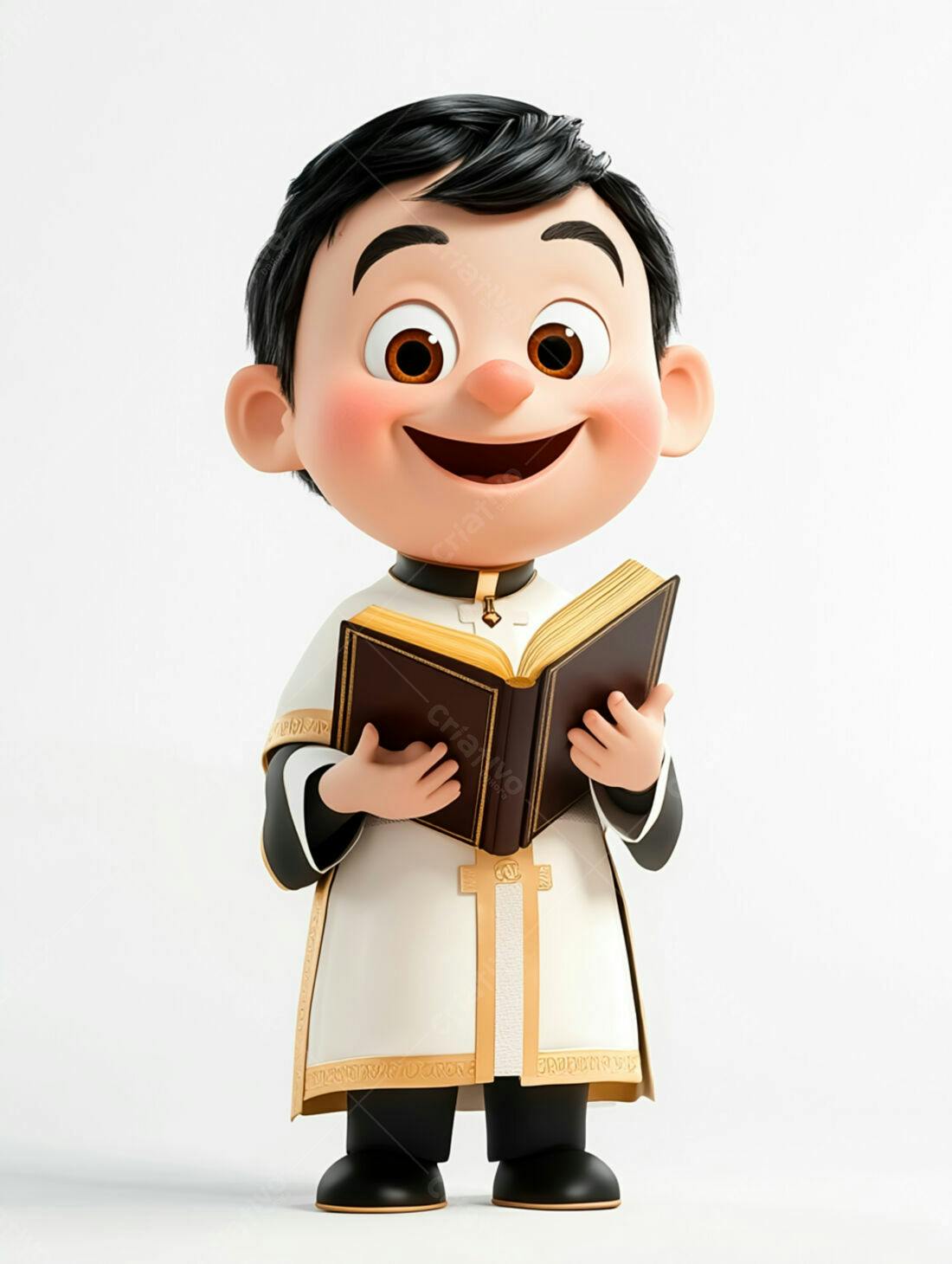 Menino padre lendo livro religioso