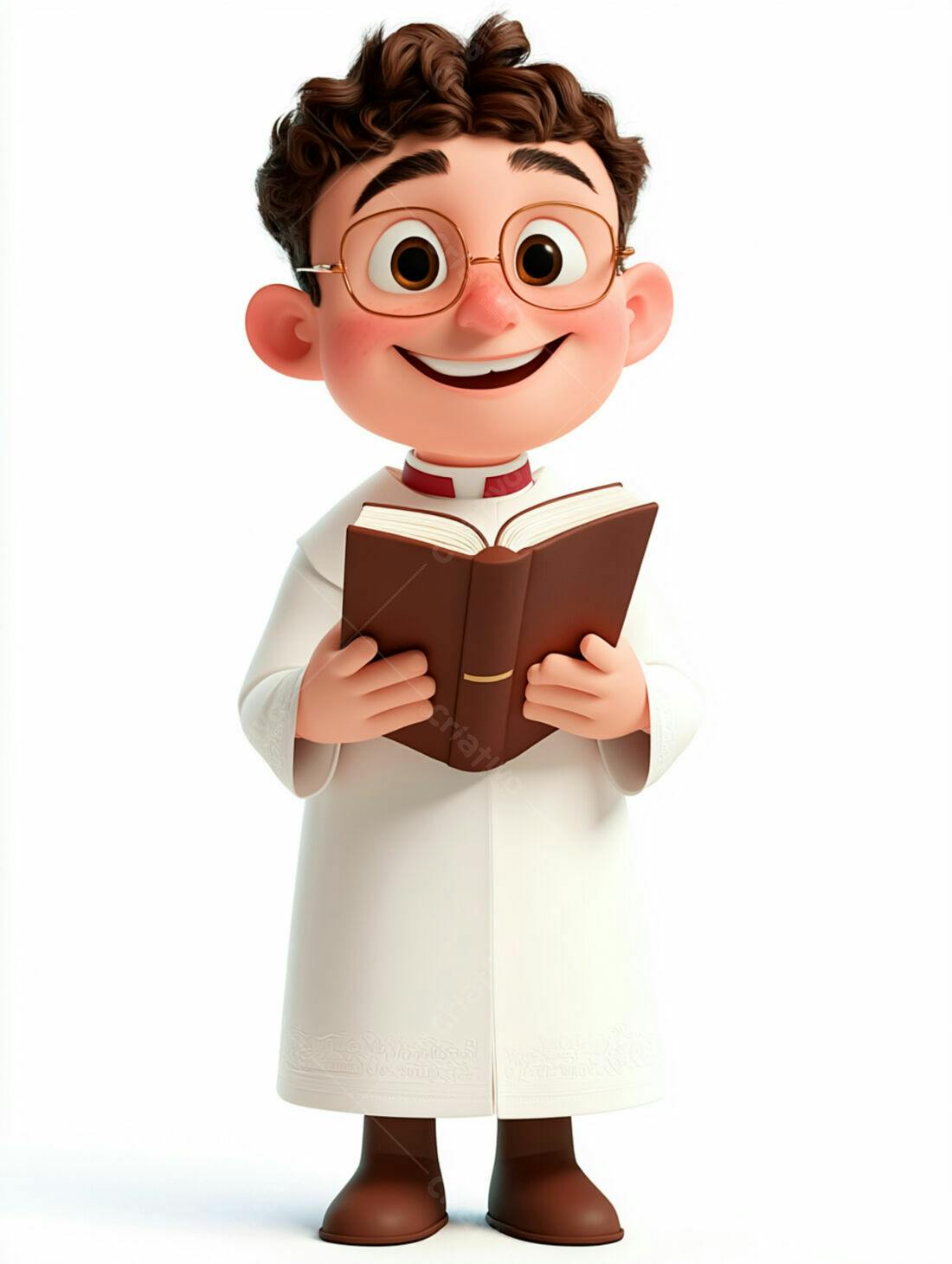 Menino padre lendo livro animado
