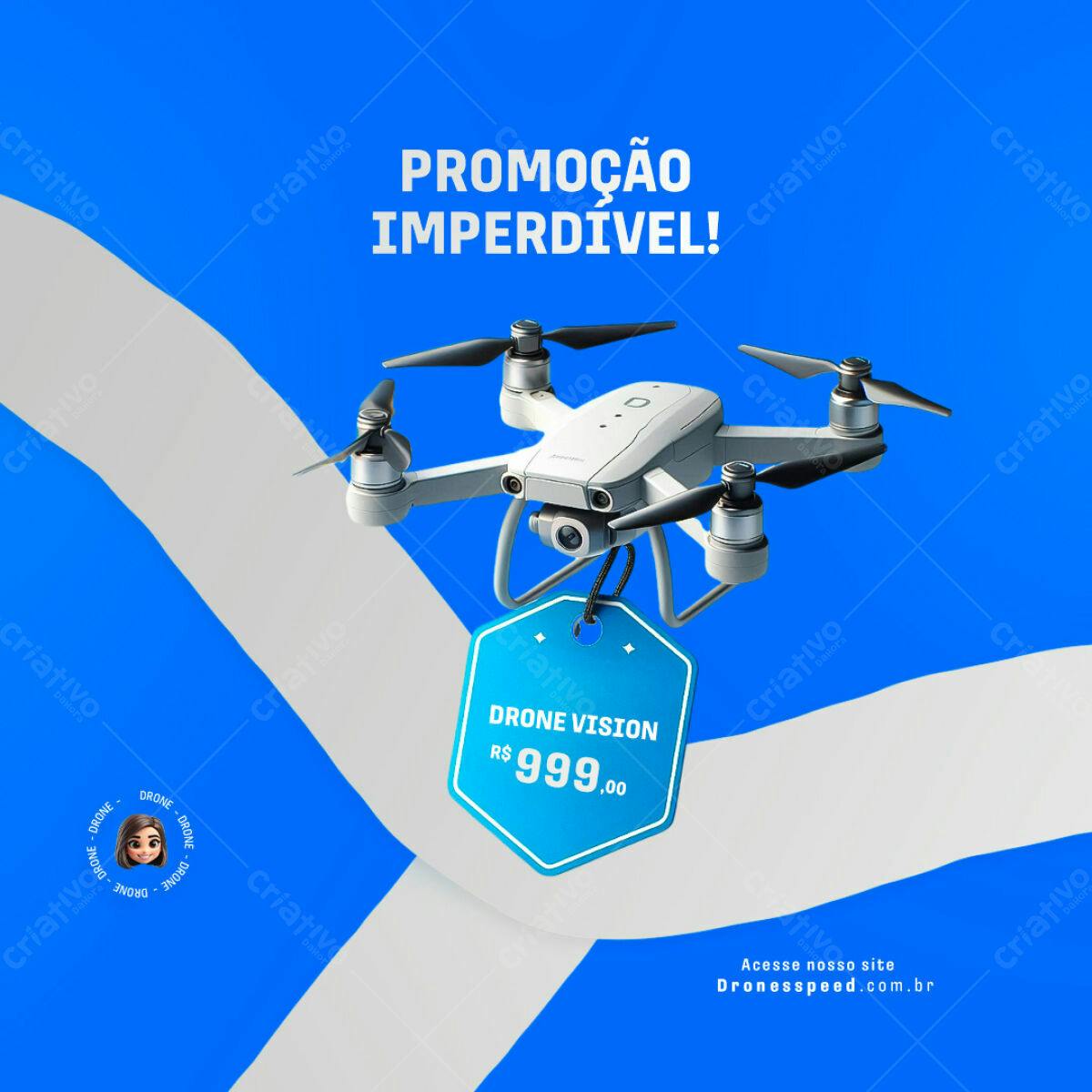 Banner Promoção Drone PSD Editável