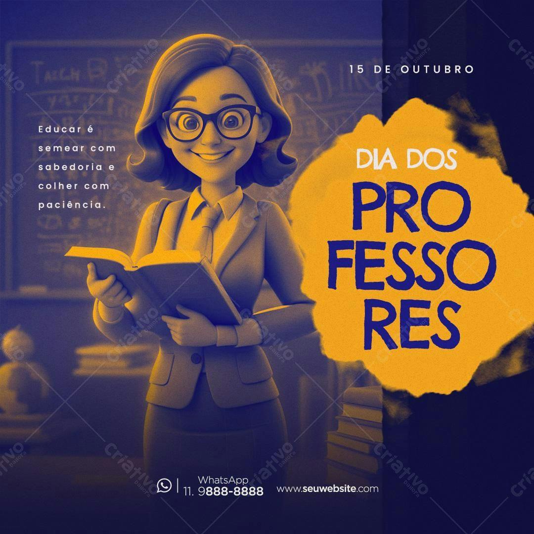 Postagem Dia dos Professores PSD Editável