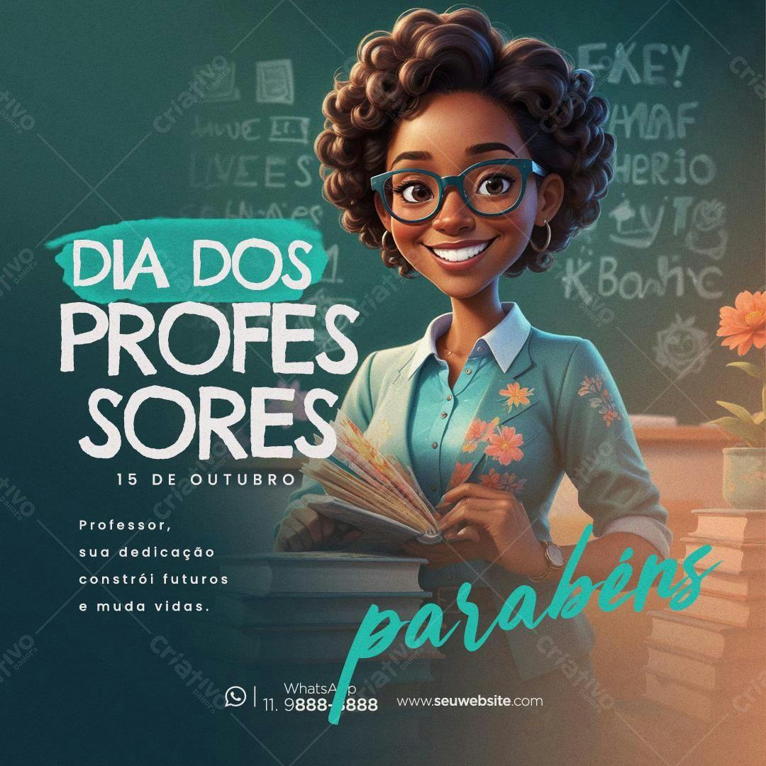 Postagem Dia dos Professores PSD Editável