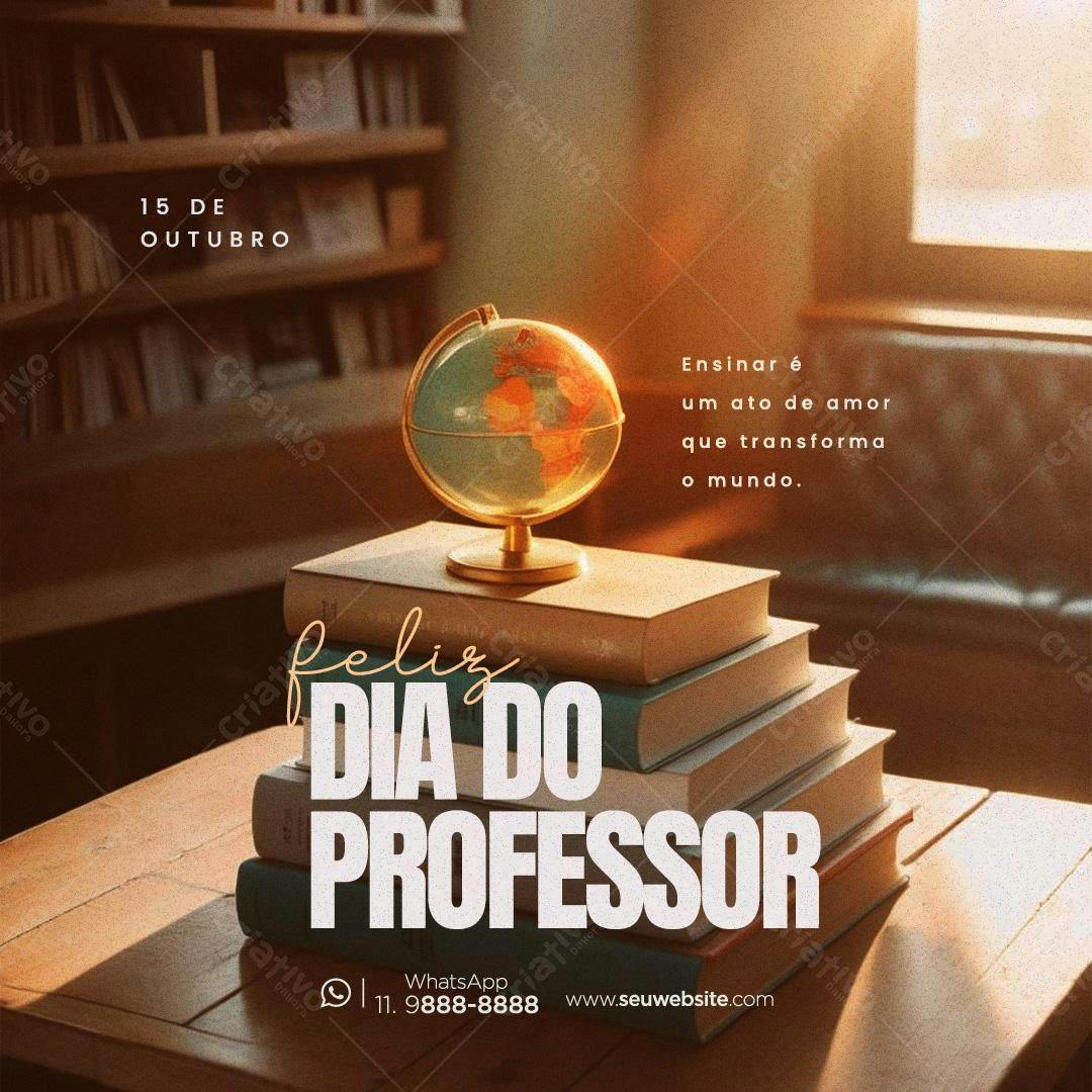 Postagem Dia do Professor PSD Editável