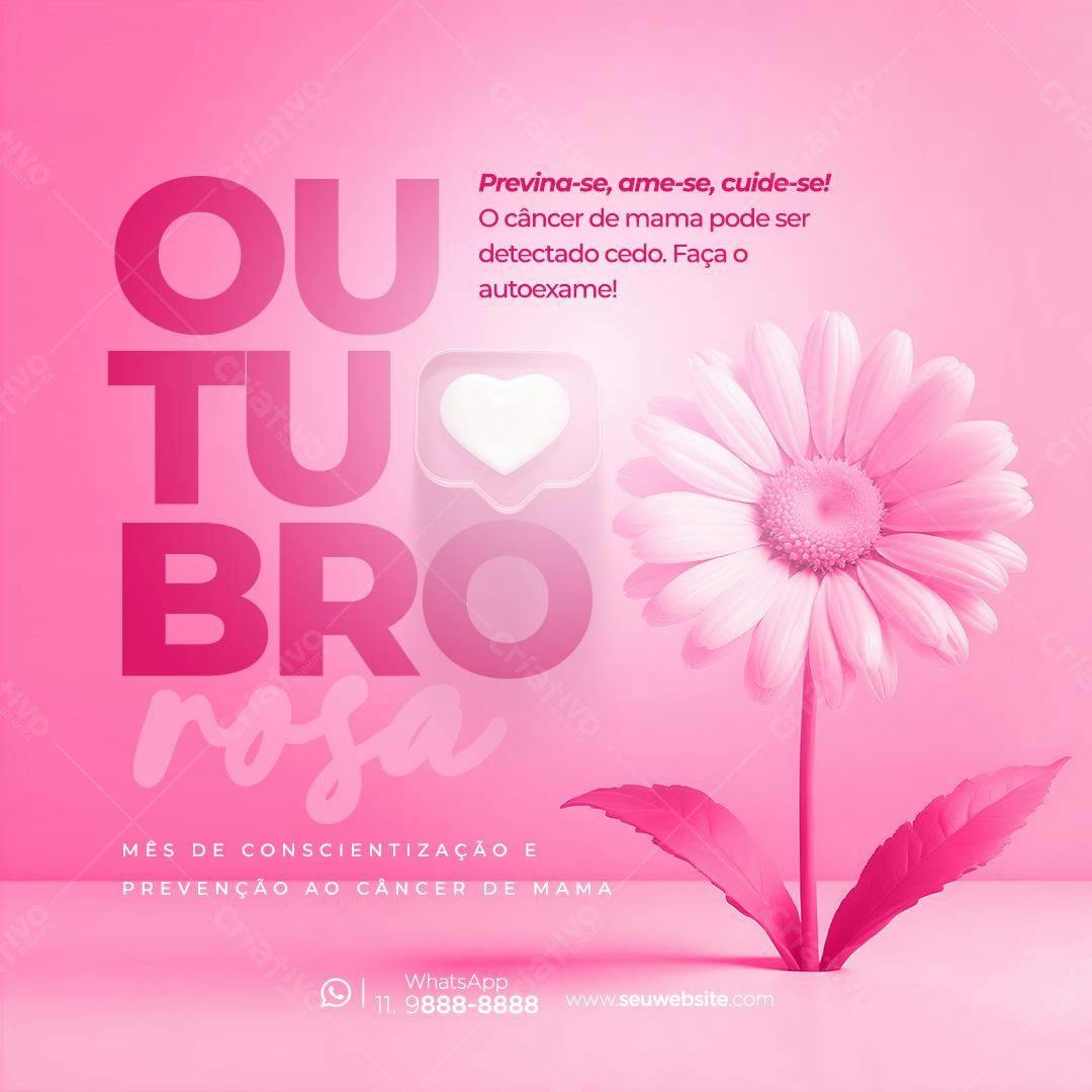 Postagem Outubro Rosa PSD Editável