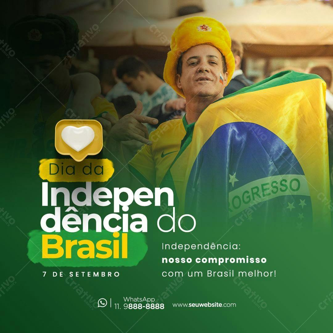 Flyer Dia da Independência do Brasil PSD Editável