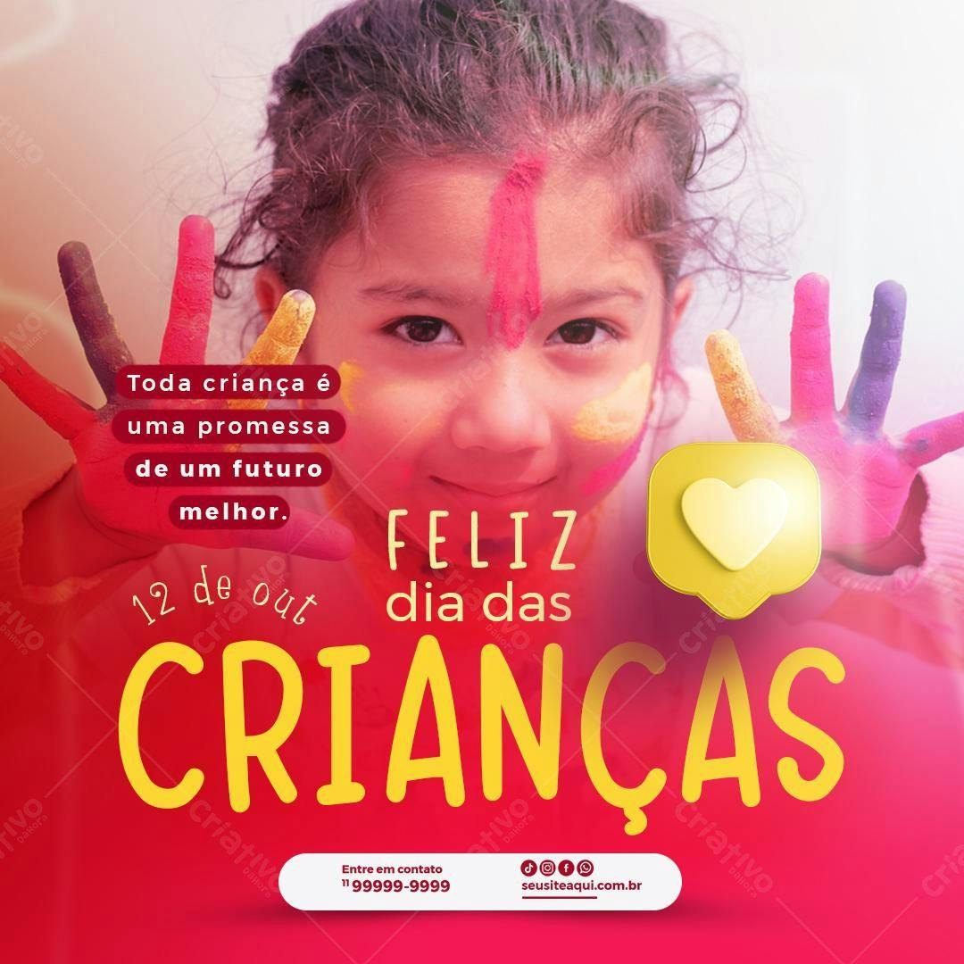 Post para Dia das Crianças PSD Editável