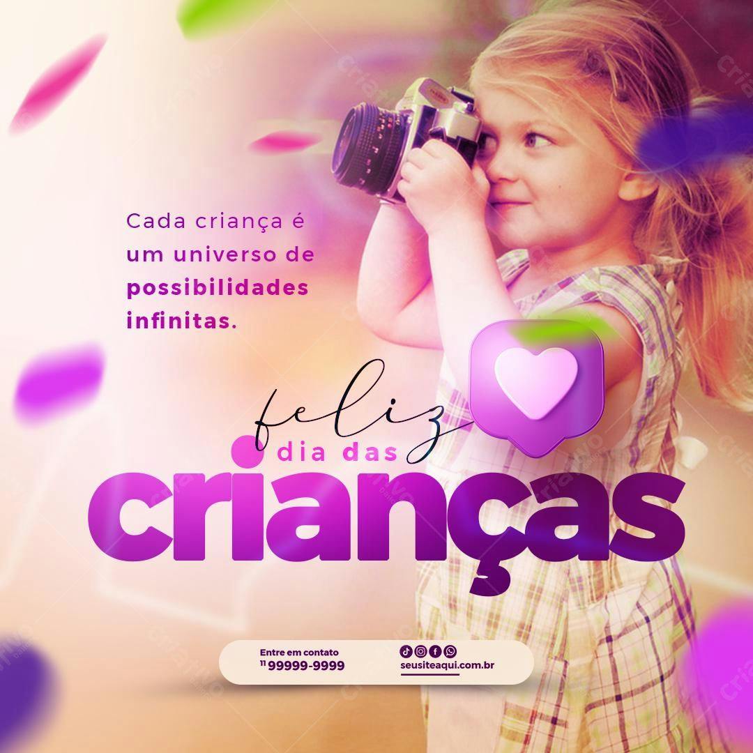 Postagem Dia das Crianças PSD Editável