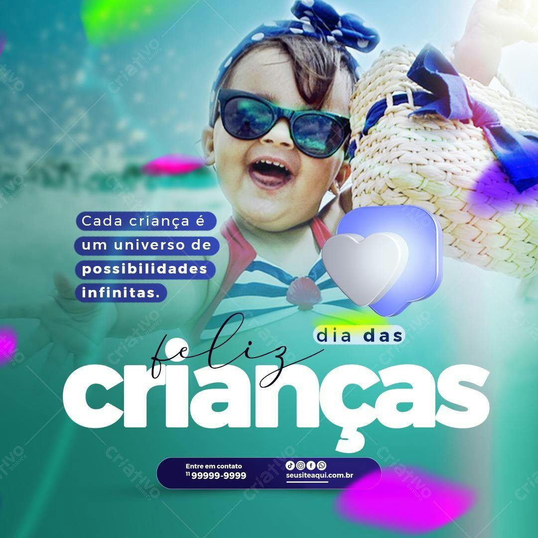 Flyer Dia das Crianças PSD Editável