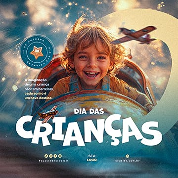 Flyer Dia das Crianças PSD Editável