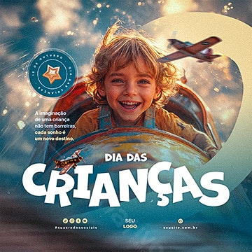Flyer Dia das Crianças PSD Editável
