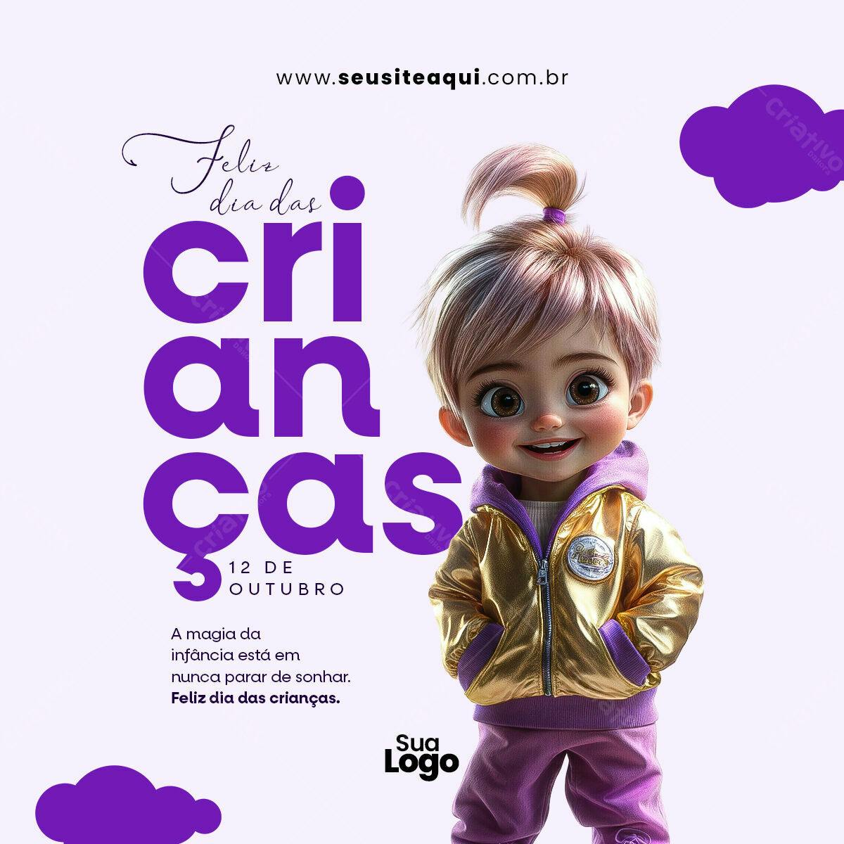 Flyer Dia das Crianças PSD Editável