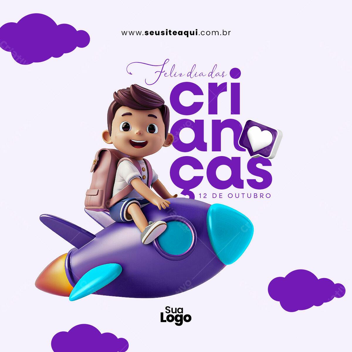 Flyer Dia das Crianças PSD Editável