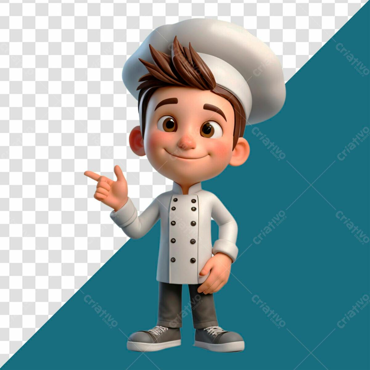 Chef Infantil Cartoon PSD Editável