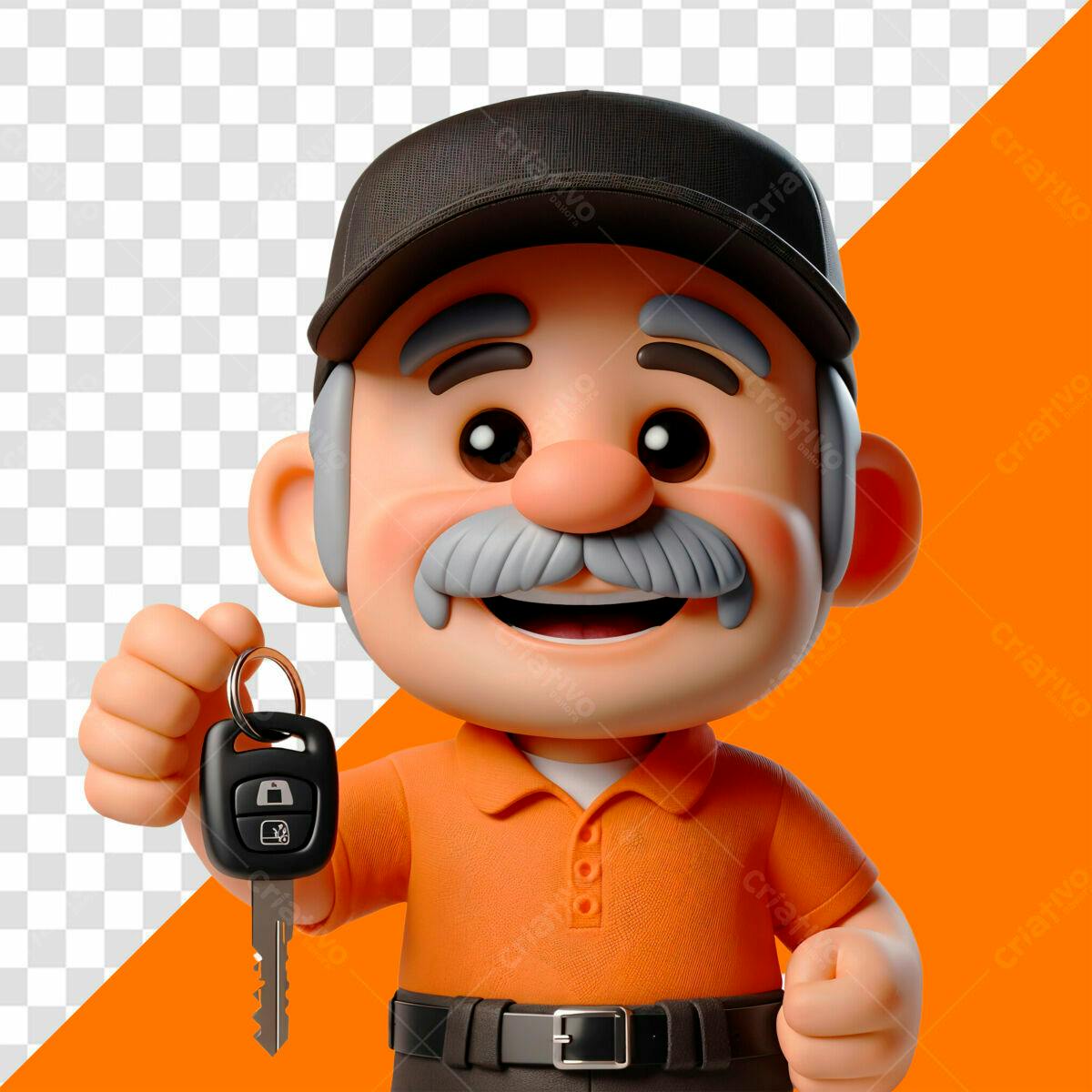 Avatar Mecânico Engraçado PSD Editável