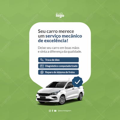 Modelo Psd Midia Social Folheto De Marketing Concessionaria Automotivo