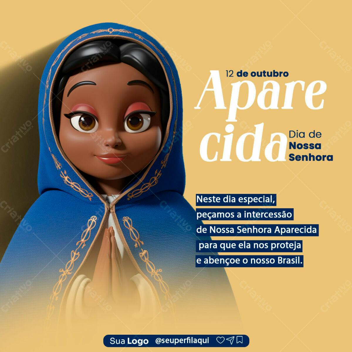 Postagem Nossa Senhora Aparecida PSD Editável
