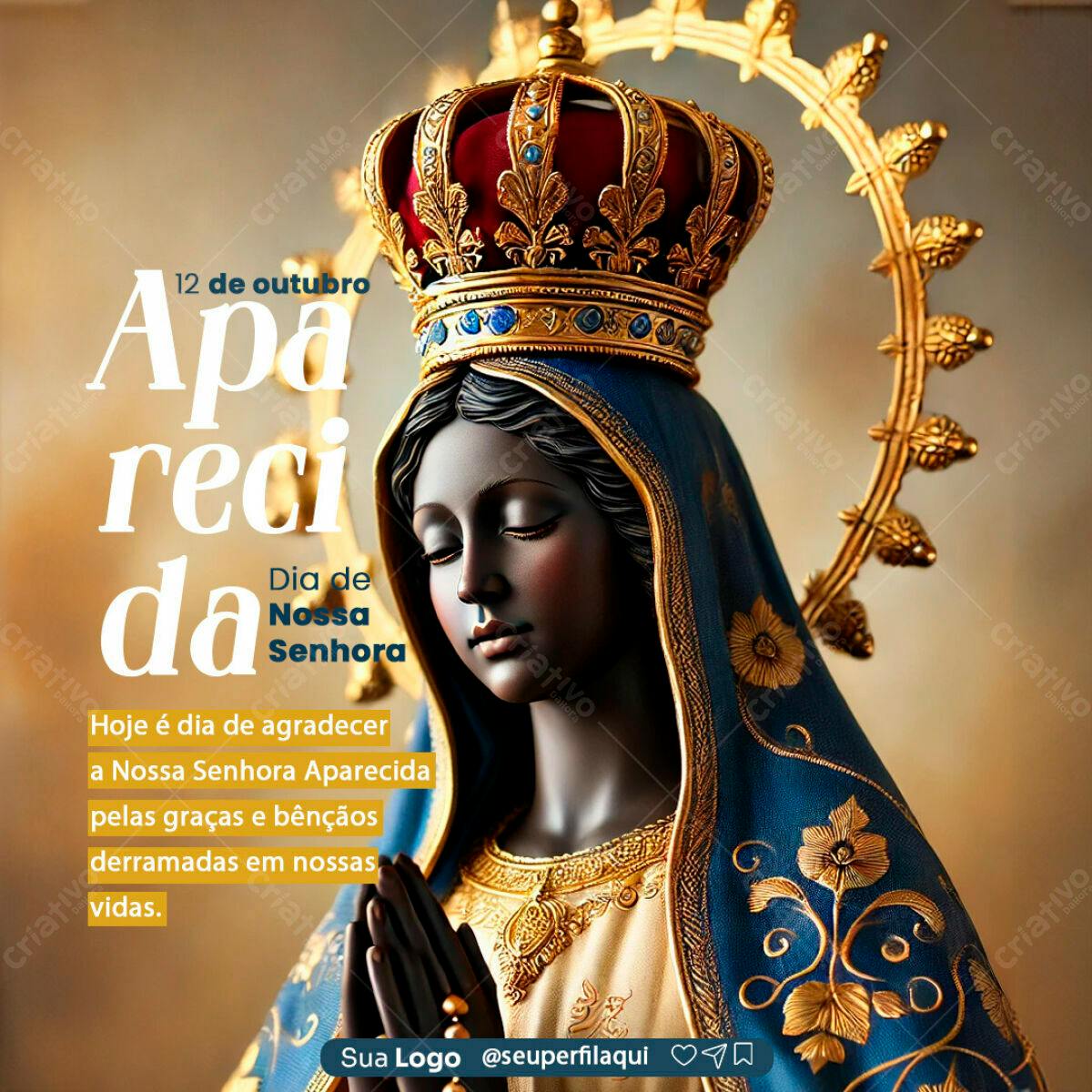Flyer Dia de Nossa Senhora Aparecida PSD Editável