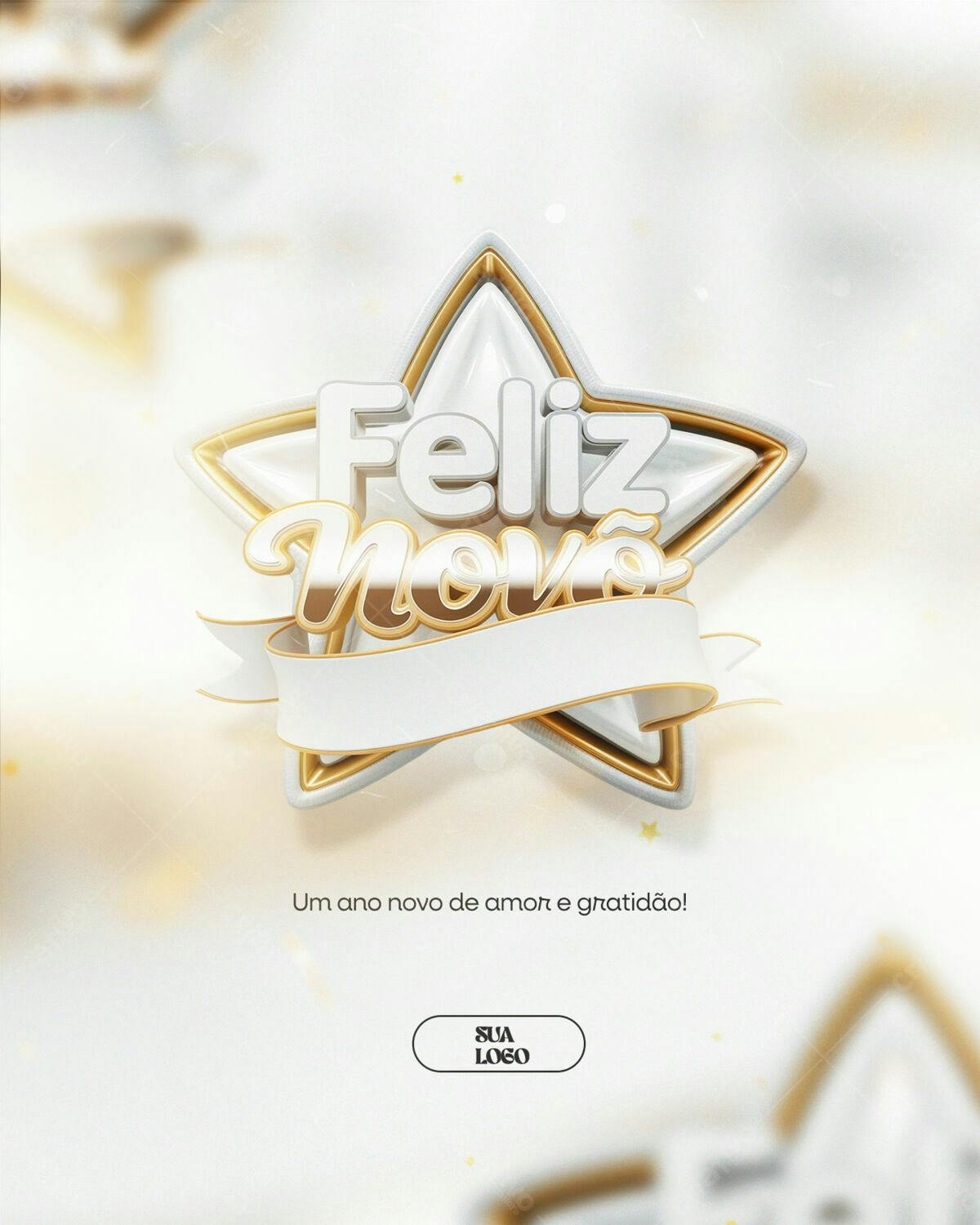 Flyer Feliz Ano Novo PSD Editável