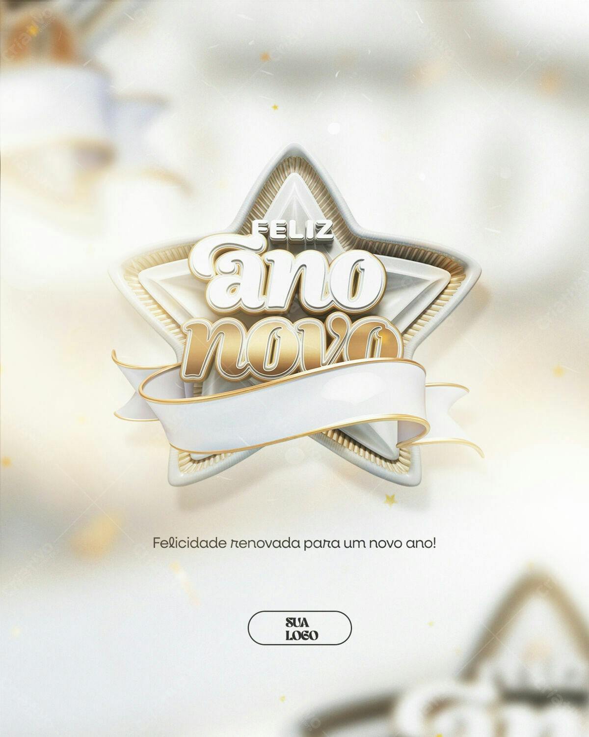 Flyer Feliz Ano Novo PSD Editável