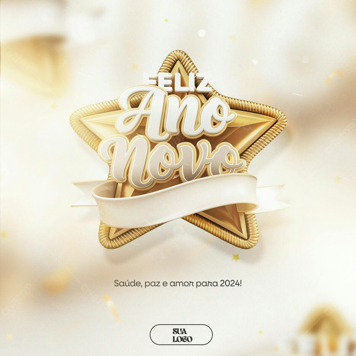 Flyer Feliz Ano Novo PSD Editável