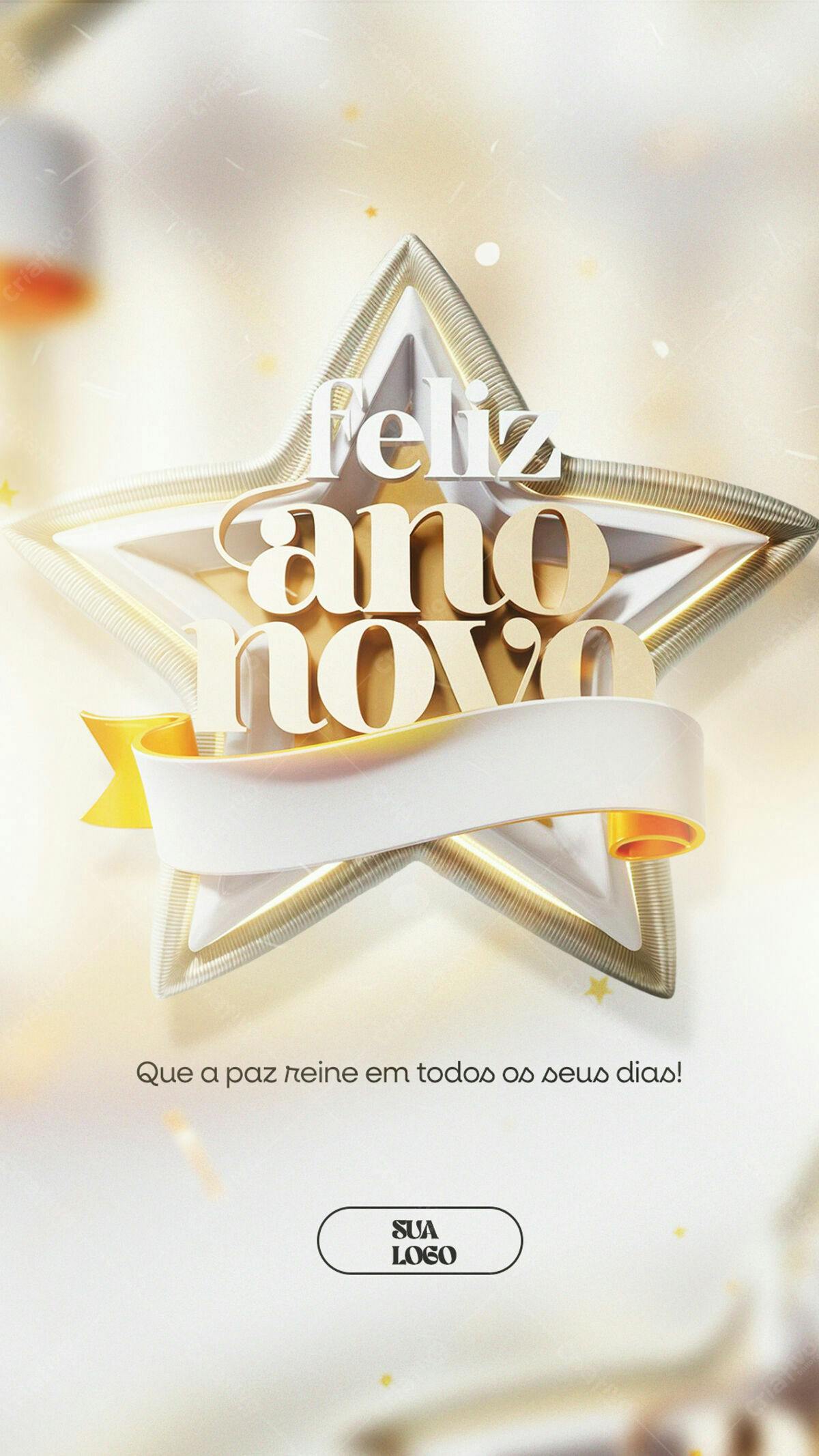 Story para Ano Novo PSD Editável
