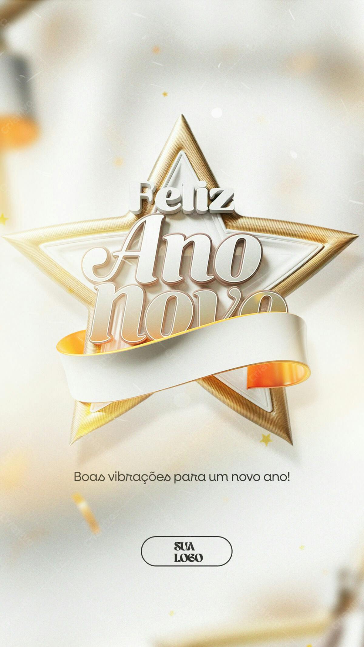 Flyer Feliz Ano Novo PSD Editável