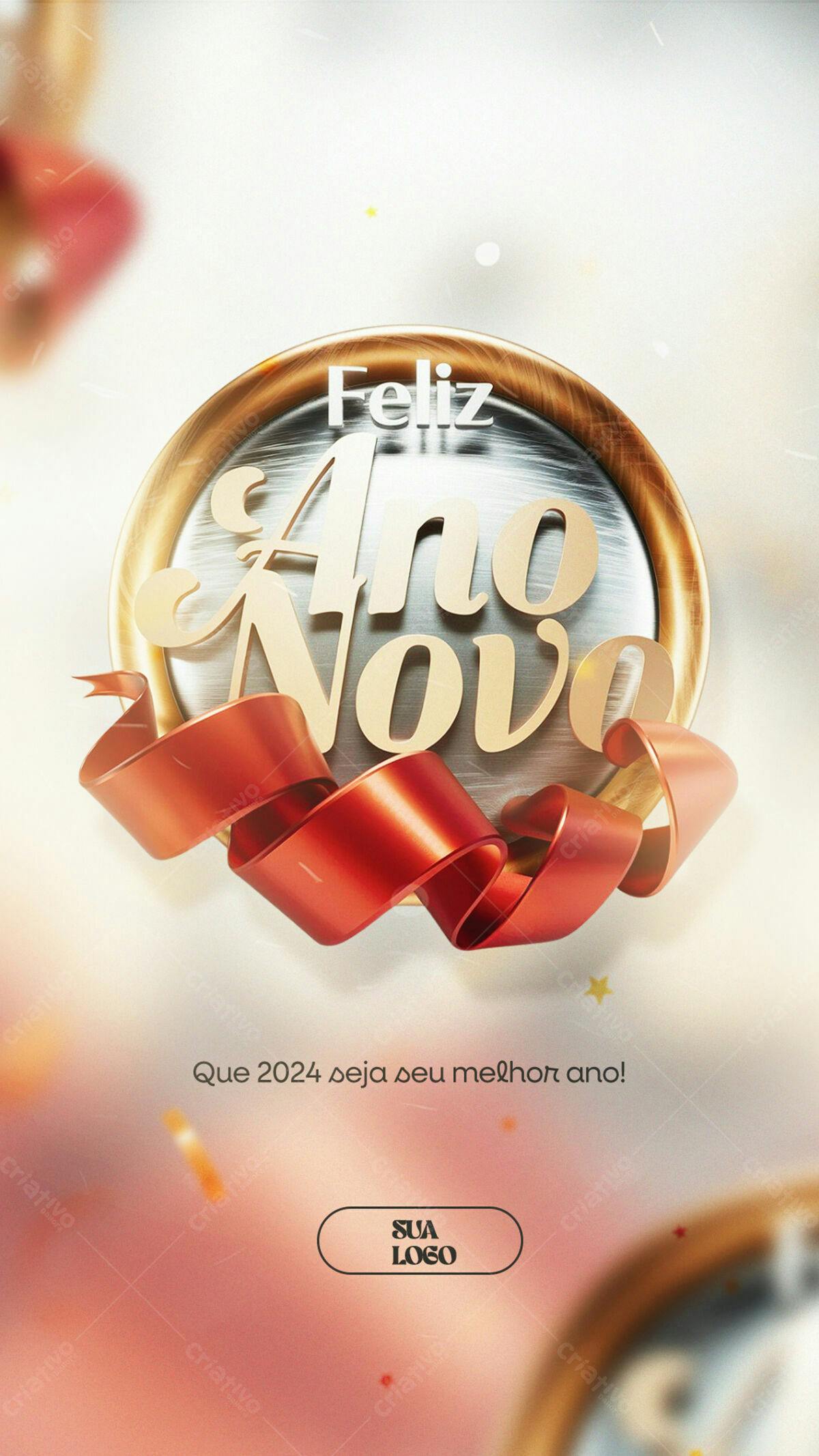 Flyer Ano Novo 2024 PSD Editável