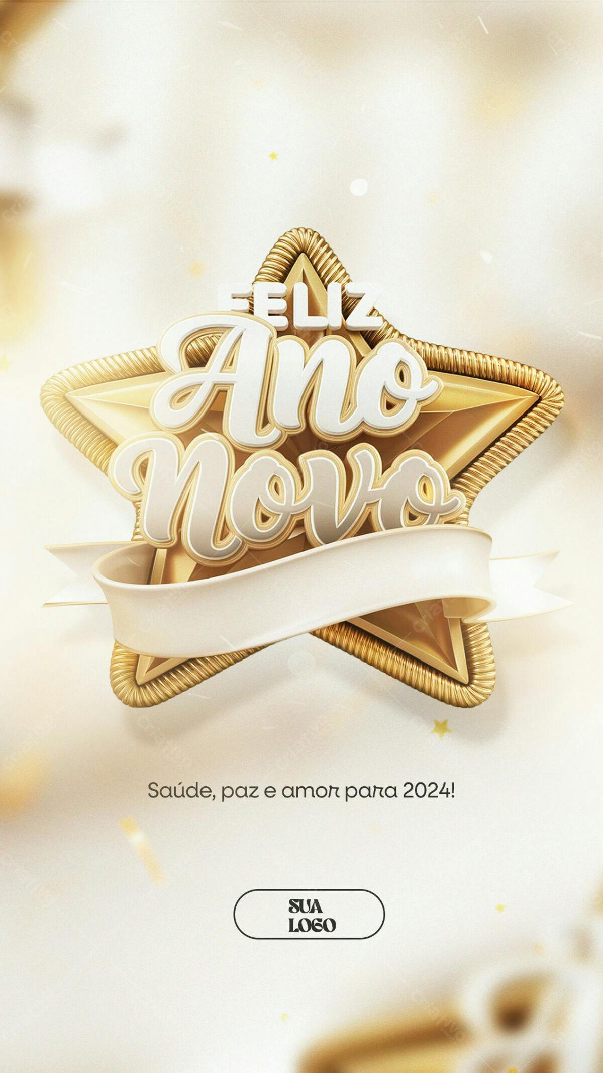 Flyer Feliz Ano Novo PSD Editável