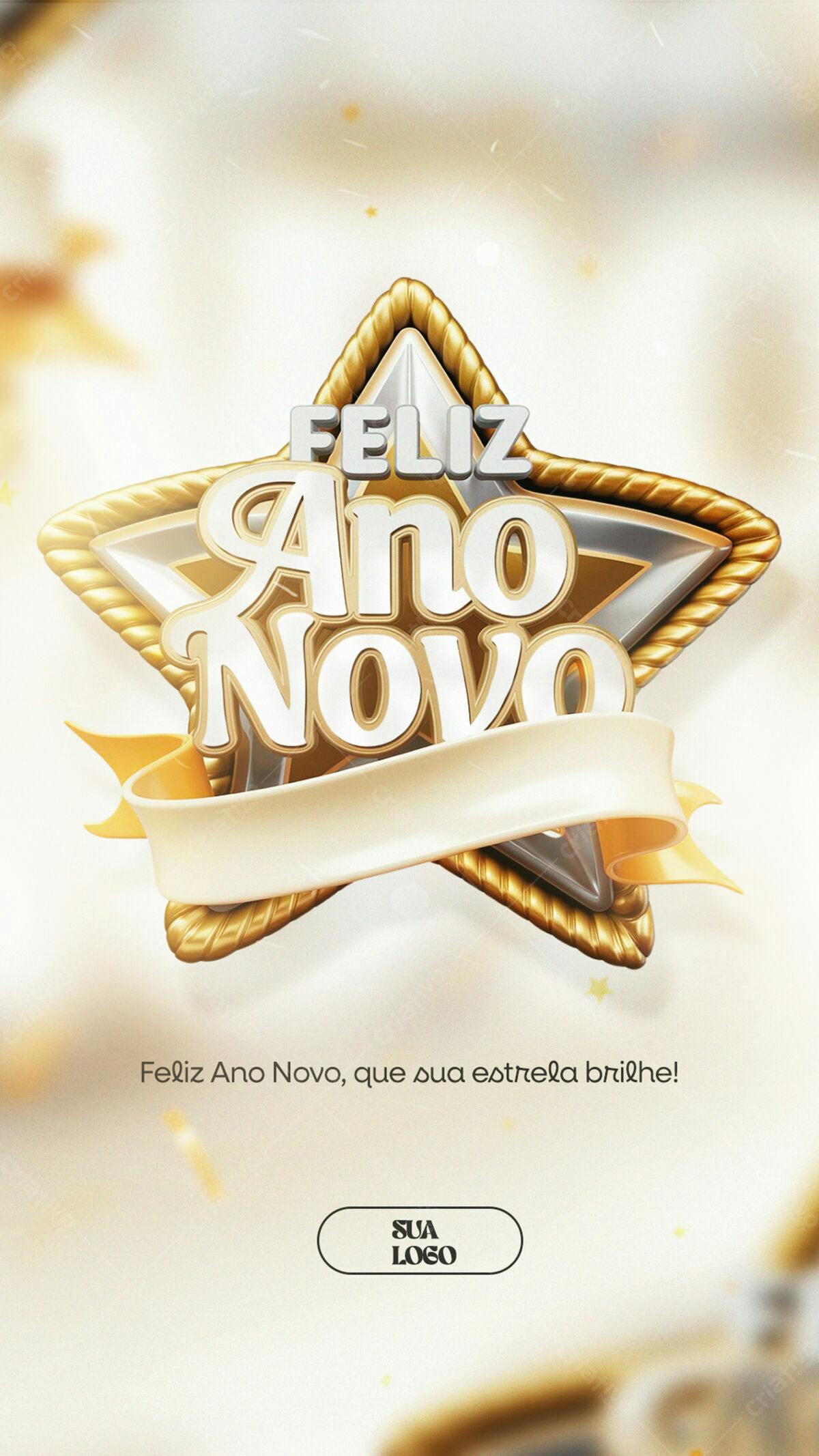 Postagem Feliz Ano Novo PSD Editável