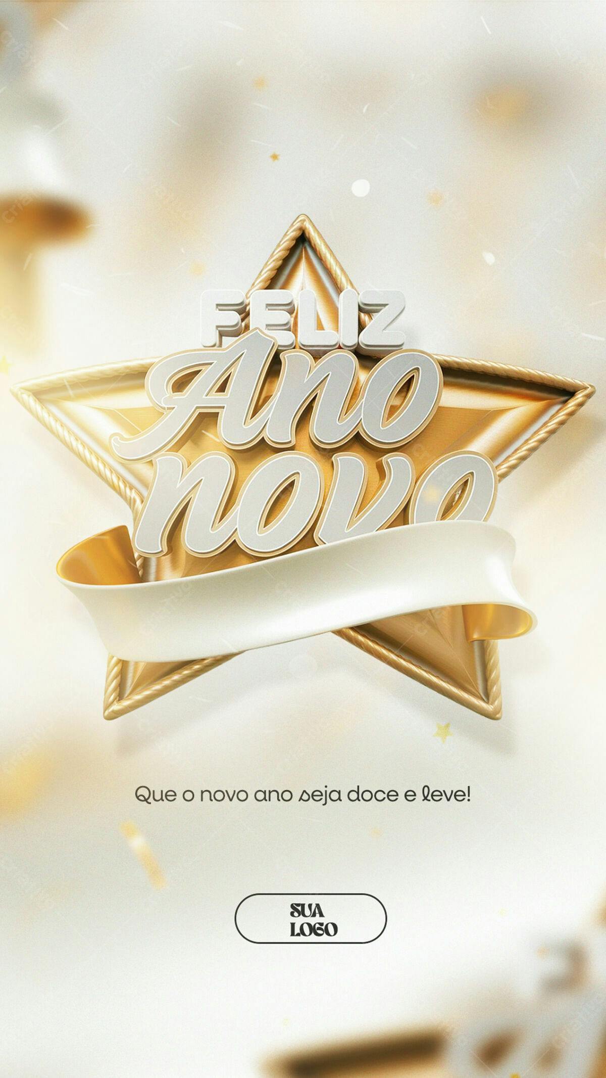 Flyer Feliz Ano Novo PSD Editável