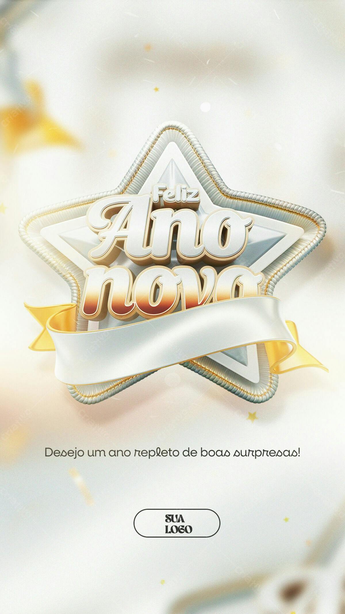 Flyer Feliz Ano Novo PSD Editável
