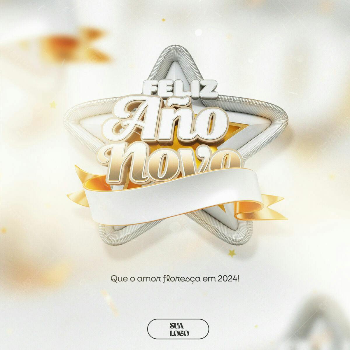 Flyer Feliz Ano Novo PSD Editável