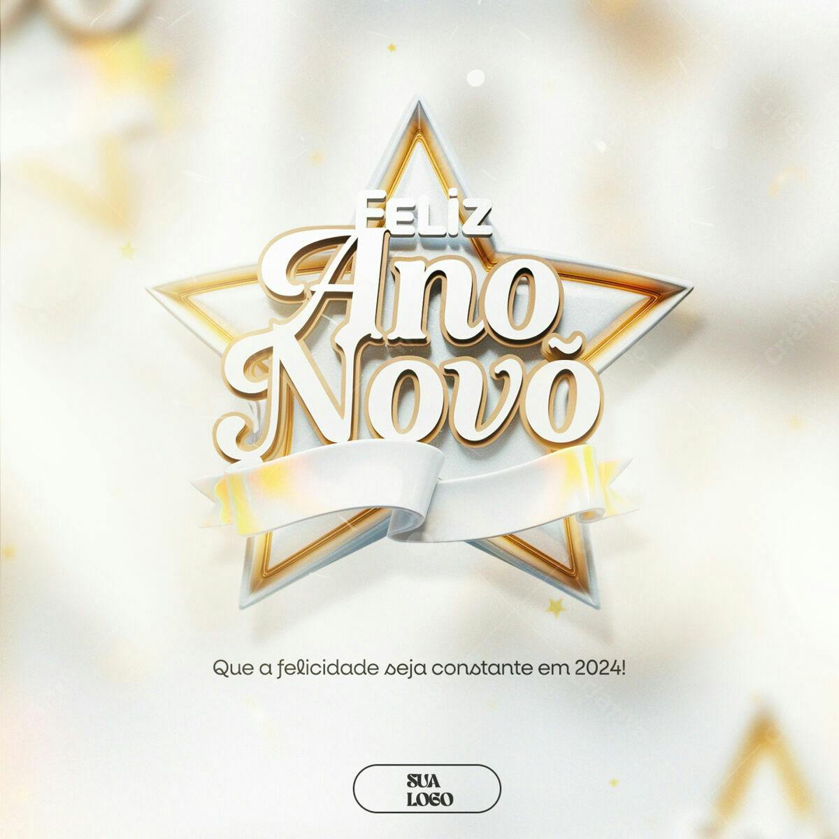 Postagem Feliz Ano Novo PSD Editável