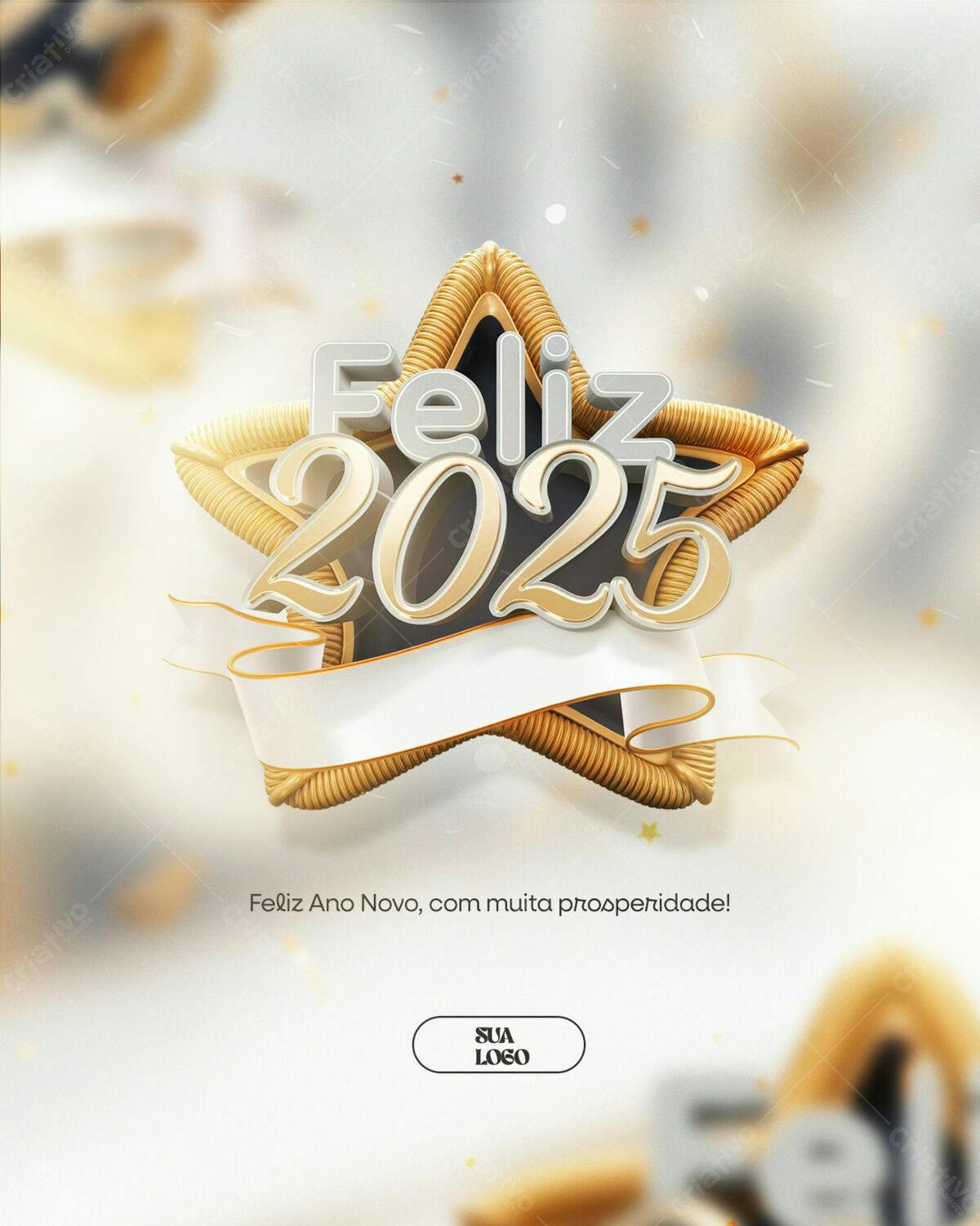 Flyer Ano Novo 2025 PSD Editável