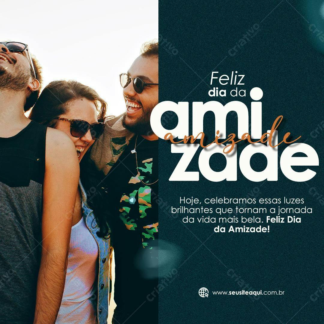 Post para o Dia da Amizade PSD Editável