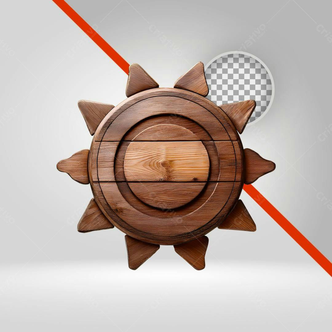 Icone de madeira estilo rústico PNG com fundo transparente