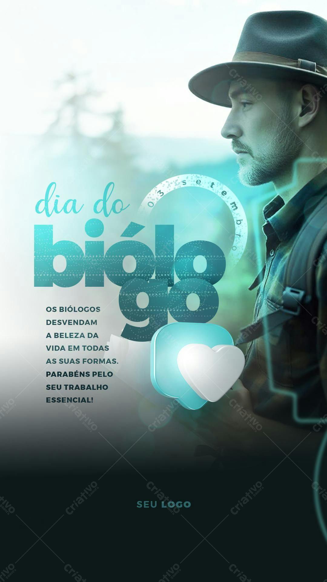 Flyer Dia do Biólogo PSD Editável
