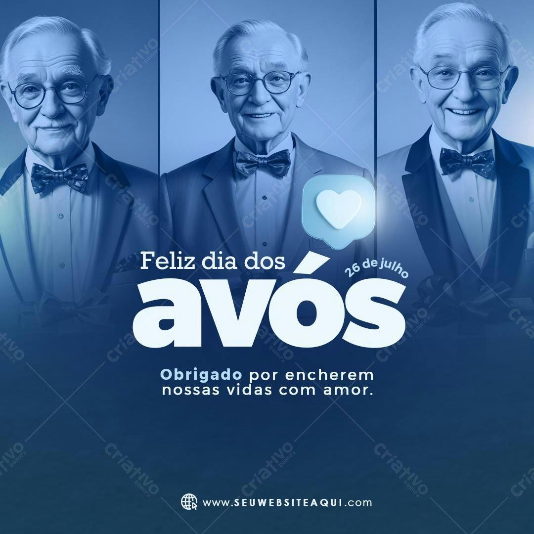 Postagem Dia dos Avós PSD Editável